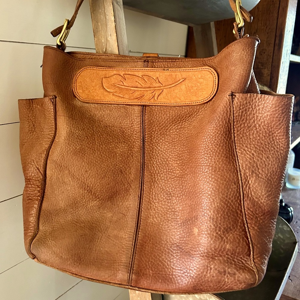 Duluth lifetime leather tote- personalized